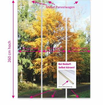 Flächenvorhang Heideglück 3er Set, Schiebegardine, S